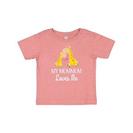 Inktastic Mommom Loves Me Childs Giraffe Gift Baby Boy or Baby Girl T-Shirt