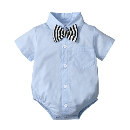 KIMI BEAR Newborn Baby Boys Rompers 9 Months Boys Spring Summer Clothes Casual Bow Lapel Solid Color Triangle Shirt Jumpsuits 9-12 Months Light Blue
KIMI BEAR Newborn Baby Boys Rompers 9 Months Boys Spring Summer Clothes Casual Bow Lapel Solid Color Triangle Shirt Jumpsuits 9-12 Months Light Blue