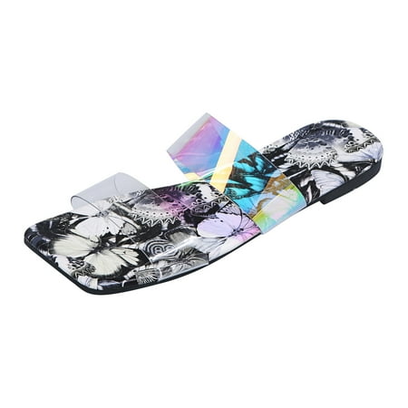 Kukoosong Womens Sanndals Printing Flat Open Toe Slippers Shoes Comfy Sandals Casual Comfortable Beach Flat Sandals for Women Black 39
Kukoosong Womens Sanndals Printing Flat Open Toe Slippers Shoes Comfy Sandals Casual Comfortable Beach Flat Sandals for Women Black 39