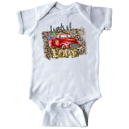 Inktastic Loads of Love Leopard Print and Red Truck Gift Baby Boy or Baby Girl Bodysuit