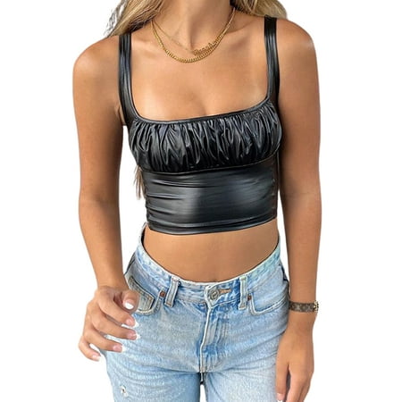 Nokpsedcb Women Summer Camisole Girl Sleeveless Square Neck Ruched Bustier Solid Color Bodycon Vest Black M
Nokpsedcb Women Summer Camisole Girl Sleeveless Square Neck Ruched Bustier Solid Color Bodycon Vest Black M