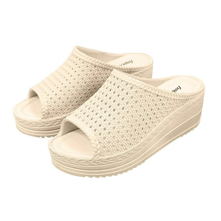Womens Slippers Summer Women Thick Bottom Slope Heel Shoes Beach Sandals Roman Casual Slippers
Womens Slippers Summer Women Thick Bottom Slope Heel Shoes Beach Sandals Roman Casual Slippers
