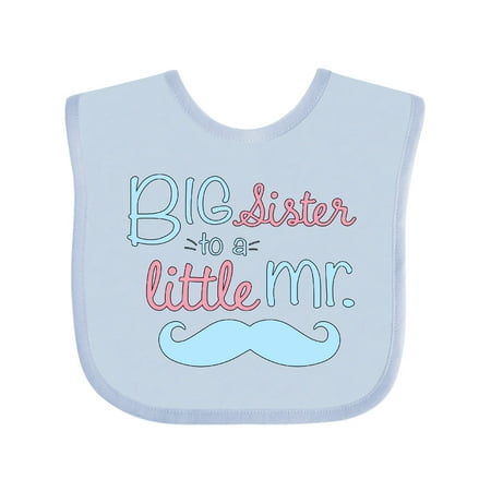 Inktastic big sister to a little mr Gift Baby Girl Bib