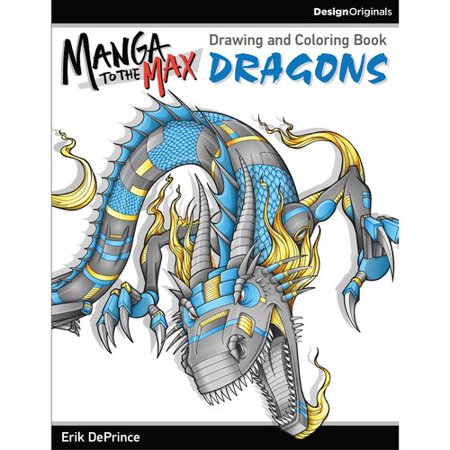 Manga to the Max Dragons: Drawing and Coloring Book