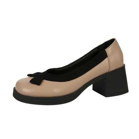 ASEIDFNSA Boots for Women Knee High Wide Calf Good Dress Shoes for Women Ladies Fashion Solid Color Leather Round Head Bow Shallow Mouth Leather Shoes Thick High Heel Casual Pumps
ASEIDFNSA Boots for Women Knee High Wide Calf Good Dress Shoes for Women Ladies Fashion Solid Color Leather Round Head Bow Shallow Mouth Leather Shoes Thick High Heel Casual Pumps