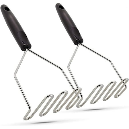 Potato Masher Stainless Steel Hand Tool and Potato Smasher Metal Wire Utensil for Best Mash for Bean Heavy Duty Potato Wire Masher with Cushioned Handle Pack of 2 - By Ram-Pro
Potato Masher Stainless Steel Hand Tool and Potato Smasher Metal Wire Utensil for Best Mash for Bean Heavy Duty Potato Wire Masher with Cushioned Handle Pack of 2 - By Ram-Pro