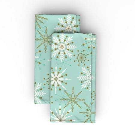 Linen Cotton Canvas Dinner Napkins (Set of 2) - Retro Snowflakes Winter Holiday Midcentury Mod White Christmas Blue Gold Chilled Snowflake Snow Print Cloth Dinner Napkins by Spoonflower
Linen Cotton Canvas Dinner Napkins (Set of 2) - Retro Snowflakes Winter Holiday Midcentury Mod White Christmas Blue Gold Chilled Snowflake Snow Print Cloth Dinner Napkins by Spoonflower
