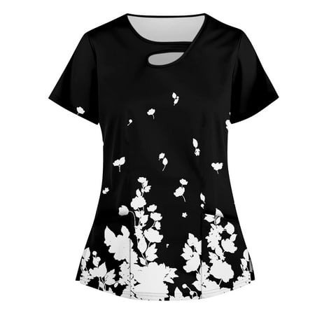 BIZIZA Scrubs Women Loose Fit V Neck Graphic Workwear Plus Size Short Sleeve Hollow with Two Pocket Sexy Womens Tops White 5XL
BIZIZA Scrubs Women Loose Fit V Neck Graphic Workwear Plus Size Short Sleeve Hollow with Two Pocket Sexy Womens Tops White 5XL