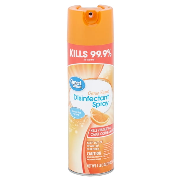 Great Value Citrus Scent Disinfectant Spray, 1 lb 3 oz