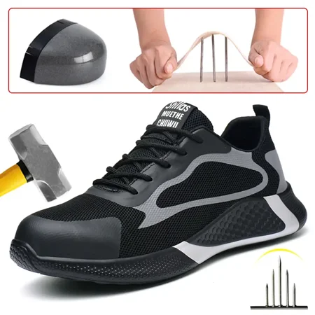 Men‘s Anti-Smashing Lightweight Puncture Proof Anti-skid Steel Toe Safety Work Shoes
Men‘s Anti-Smashing Lightweight Puncture Proof Anti-skid Steel Toe Safety Work Shoes