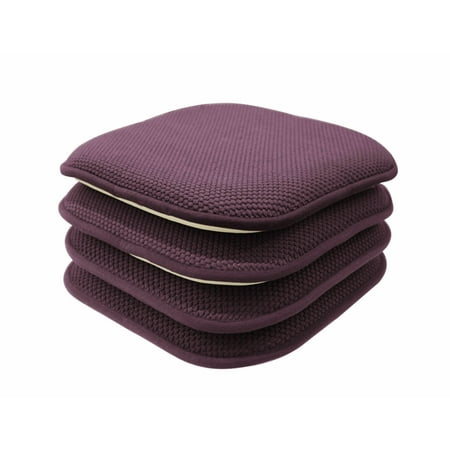 4 Pack Premium Memory Foam Non-Slip Ultra Soft Chenille Surface Chair Pad Cushions - Purple
4 Pack Premium Memory Foam Non-Slip Ultra Soft Chenille Surface Chair Pad Cushions - Purple