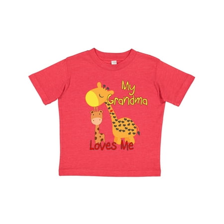 Inktastic My Grandma Loves Me Giraffe Gift Toddler Boy or Toddler Girl T-Shirt