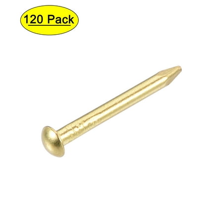 Uxcell Small Tiny Hardware Brass Nails 1.5mmx15mm(DxL) 120pcs