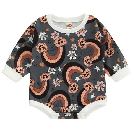 Newborn Baby Girl Boys Halloween Bodysuit Toddler Casual Pumpkin Print Long Sleeve Romper Sweatshirt
Newborn Baby Girl Boys Halloween Bodysuit Toddler Casual Pumpkin Print Long Sleeve Romper Sweatshirt