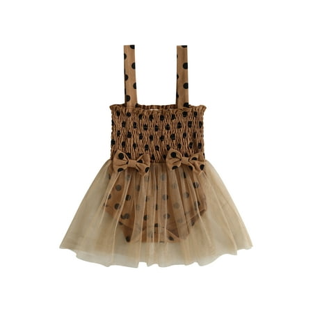 xingqing Newborn Baby Girl Summer Clothes Sling Strap Dot Print Elastic Tulle Tutu Romper Bodysuit One Piece Outfit Brown
xingqing Newborn Baby Girl Summer Clothes Sling Strap Dot Print Elastic Tulle Tutu Romper Bodysuit One Piece Outfit Brown