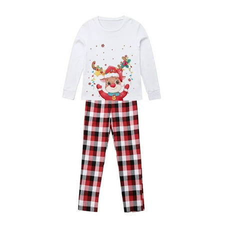 Christmas Matching Family Pajamas Set Casual Long Sleeve Cute Cartoon Deer Print Tops + Plaid Pants Sleepwear 2Pcs Clothes Set
Christmas Matching Family Pajamas Set Casual Long Sleeve Cute Cartoon Deer Print Tops + Plaid Pants Sleepwear 2Pcs Clothes Set