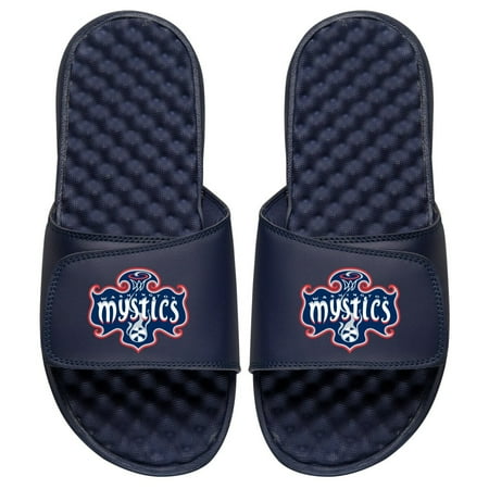 Women s ISlide Navy Washington Mystics Primary Logo Slide Sandals