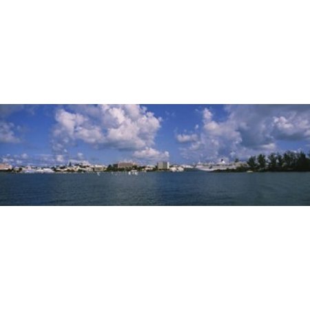 Cruise ships docked at a harbor Hamilton Bermuda Canvas Art - Panoramic Images (36 x 12)