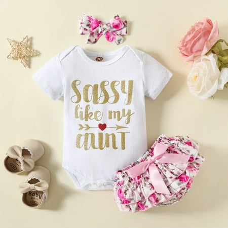 Hunpta Newborn Infant Baby Girls Clothes Letter Romper Tops Floral Shorts Short Sleeve Outfits Headband Set
Hunpta Newborn Infant Baby Girls Clothes Letter Romper Tops Floral Shorts Short Sleeve Outfits Headband Set