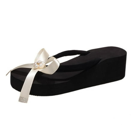 TUOBARR Womens Flip Flop Slippers Fashion Women s Shoes Casual Round Toe Wedge Heel Bow Slippers Pearl Flip Flops Beige
TUOBARR Womens Flip Flop Slippers Fashion Women s Shoes Casual Round Toe Wedge Heel Bow Slippers Pearl Flip Flops Beige
