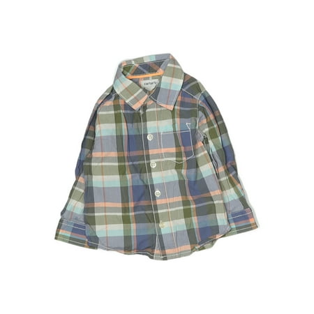 Pre-Owned Carter s Boy s Size 9 Mo Long Sleeve Button-Down Shirt