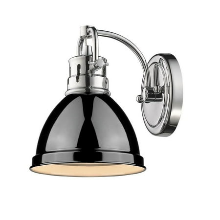 1 Light Vanity Light in Classic Style 8.5 inches High By 6.5 inches Wide-Chrome Finish-Black Shade Color Bailey Street Home 170-Bel-4159498
1 Light Vanity Light in Classic Style 8.5 inches High By 6.5 inches Wide-Chrome Finish-Black Shade Color Bailey Street Home 170-Bel-4159498
