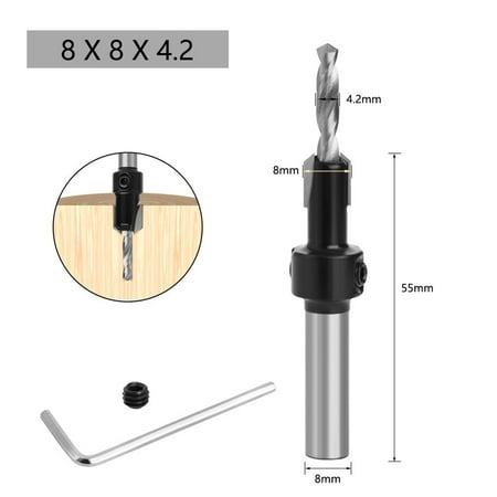 8mm Shank HSS Woodworking Countersink Router Bit Screw Extractor Milling Cutter
8mm Shank HSS Woodworking Countersink Router Bit Screw Extractor Milling Cutter