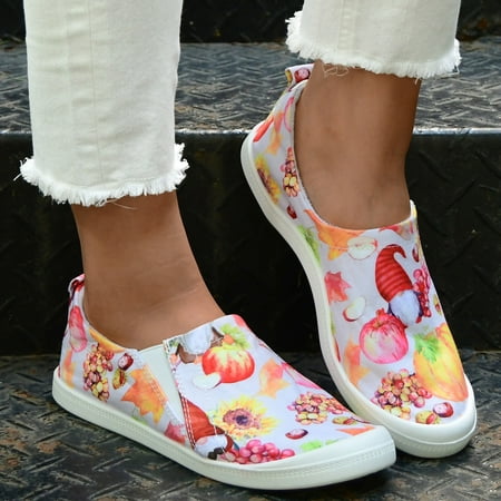 Follure Ladies Lazy Slip On Casual Shoes Maple Leaf Pumpkin Pattern Low Top Shoes Soft Sole Massage Flat Sne
Follure Ladies Lazy Slip On Casual Shoes Maple Leaf Pumpkin Pattern Low Top Shoes Soft Sole Massage Flat Sne