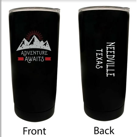 Needville Texas Souvenir 16 oz Stainless Steel Insulated Tumbler Adventure Awaits Design