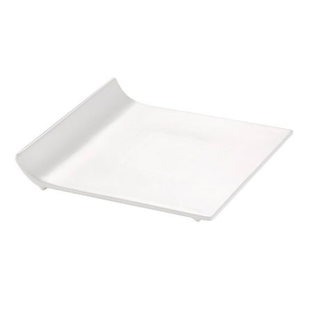 Sunrise Square Flat Plate 10 Sq. X 1-1/2 H Porcelain Bone White 3 packs