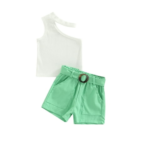 Bagilaanoe 2PCS Toddler Girl Outfits Ribbed Sleeveless Tops Shorts with Belt 6 12 18 24 Months 3T 4T Summer Casual Set
Bagilaanoe 2PCS Toddler Girl Outfits Ribbed Sleeveless Tops Shorts with Belt 6 12 18 24 Months 3T 4T Summer Casual Set