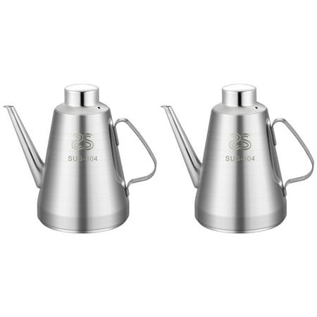 BESTONZON 2pcs Oil Dispenser Stainless Steel Oil Bottle Sauce Bottle Oil Vinegar Bottle with Handle Filter
BESTONZON 2pcs Oil Dispenser Stainless Steel Oil Bottle Sauce Bottle Oil Vinegar Bottle with Handle Filter