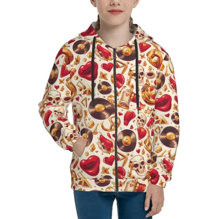 Hoodies for Teen Girls Boys Skull Retro record lips Long Sleeve Youth Kids Essentials Zip Up Hoodie Lghtweight Fashion Hoodies & Sweatshirts Jacket Fall Winter Outfits Tops 
Hoodies for Teen Girls Boys Skull Retro record lips Long Sleeve Youth Kids Essentials Zip Up Hoodie Lghtweight Fashion Hoodies & Sweatshirts Jacket Fall Winter Outfits Tops