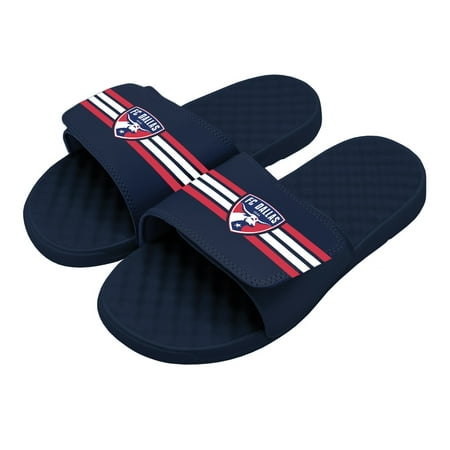 Men s ISlide Navy FC Dallas Stripe Slide Sandals