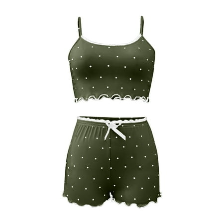 BIZIZA Pajama Set for Women Cami Top and Shorts Lace Loungewear 2 Piece PJ Sets Soft Sleepwear Green XL
BIZIZA Pajama Set for Women Cami Top and Shorts Lace Loungewear 2 Piece PJ Sets Soft Sleepwear Green XL