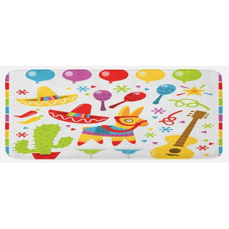 Fiesta Kitchen Mat Mexican Party Pattern Cactus Sombrero Musical Items and a Pinata Inspirations Plush Decorative Kitchen Mat with Non Slip Backing 47 X 19 Multicolor by Ambesonne
Fiesta Kitchen Mat Mexican Party Pattern Cactus Sombrero Musical Items and a Pinata Inspirations Plush Decorative Kitchen Mat with Non Slip Backing 47 X 19 Multicolor by Ambesonne