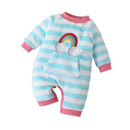 Honeeladyy Winter Coats Newborn Infant Baby Girls Rainbow Striped Keep Warm Long Sleeve Romper Jumpsuit Light blue Clearance under 10$
Honeeladyy Winter Coats Newborn Infant Baby Girls Rainbow Striped Keep Warm Long Sleeve Romper Jumpsuit Light blue Clearance under 10$