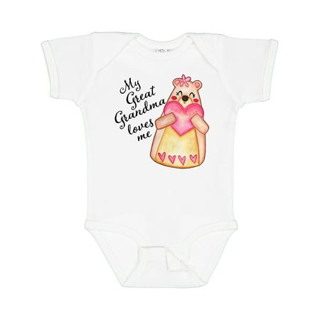 Inktastic My Great Grandma Loves Me- Bear with Heart Gift Baby Boy or Baby Girl Bodysuit
Inktastic My Great Grandma Loves Me- Bear with Heart Gift Baby Boy or Baby Girl Bodysuit