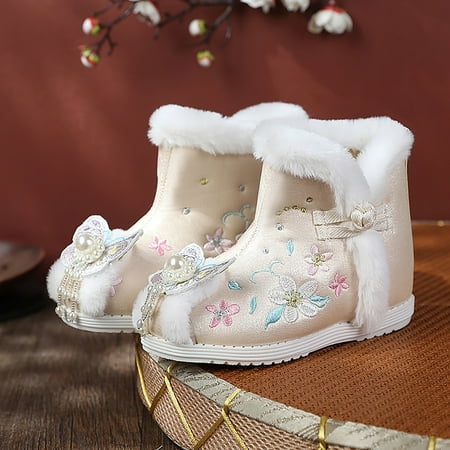 Cathalem Simple Ethnic Style Cotton Boots For Toddler Gilrs Cloth Shoes Warm Winter Snow Boots Embroidery Print Child Ski Boots Shoes Beige 10 Years
Cathalem Simple Ethnic Style Cotton Boots For Toddler Gilrs Cloth Shoes Warm Winter Snow Boots Embroidery Print Child Ski Boots Shoes Beige 10 Years