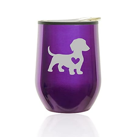 Stemless Wine Tumbler Coffee Travel Mug Glass with Lid Cute Dachshund With Heart (Royal Purple)
Stemless Wine Tumbler Coffee Travel Mug Glass with Lid Cute Dachshund With Heart (Royal Purple)
