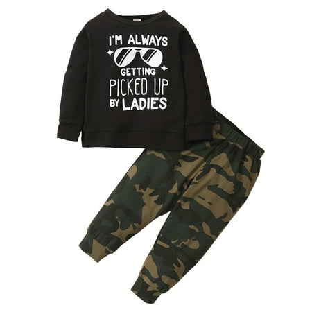 OLLUISNEO Newborn Baby Boys Pants Outfits Fall Winter Letter Print Glasses Round Neck Long Sleeve Top Camouflage Pants 2 PCS Set 6-9 Months Black
OLLUISNEO Newborn Baby Boys Pants Outfits Fall Winter Letter Print Glasses Round Neck Long Sleeve Top Camouflage Pants 2 PCS Set 6-9 Months Black