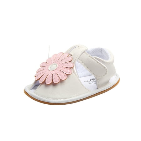 Lumento Infant Princess Shoe First Walkers Crib Shoes Closed Toe Sandals Magic Tape Flat Sandal Walking Comfort Soft Sole White+Pink Flower 6-12 months
Lumento Infant Princess Shoe First Walkers Crib Shoes Closed Toe Sandals Magic Tape Flat Sandal Walking Comfort Soft Sole White+Pink Flower 6-12 months
