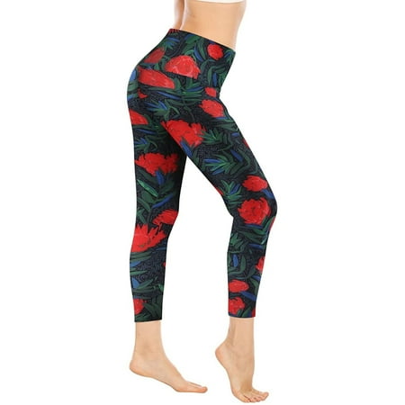 AKOEE Women Flower Print Slim Fit High Waist Leggings Workout Running Athletic Yoga Pants 
AKOEE Women Flower Print Slim Fit High Waist Leggings Workout Running Athletic Yoga Pants