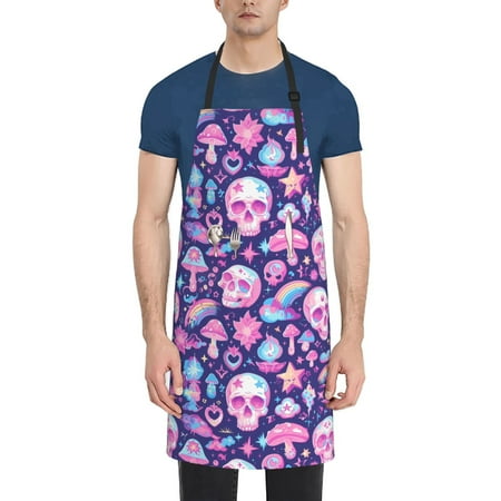 Qekee mushroom rainbow color Skull Print Waterproof Apron with Pockets Adjustable Cooking Aprons Kitchen Bib for Baking Household Cleaning
Qekee mushroom rainbow color Skull Print Waterproof Apron with Pockets Adjustable Cooking Aprons Kitchen Bib for Baking Household Cleaning
