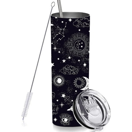 Athenstics Goth Moon Skinny Tumblers with Lids and Straws Halloween Black Vacuum Slim Coffee Mug 20 OZ for Men Women
Athenstics Goth Moon Skinny Tumblers with Lids and Straws Halloween Black Vacuum Slim Coffee Mug 20 OZ for Men Women