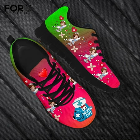 Gradient Style 3D Nurse Design Pattern Women Flats Shoes Casual Sneakers Summer Air Mesh Lace-up Ladies Shoes Woman
Gradient Style 3D Nurse Design Pattern Women Flats Shoes Casual Sneakers Summer Air Mesh Lace-up Ladies Shoes Woman