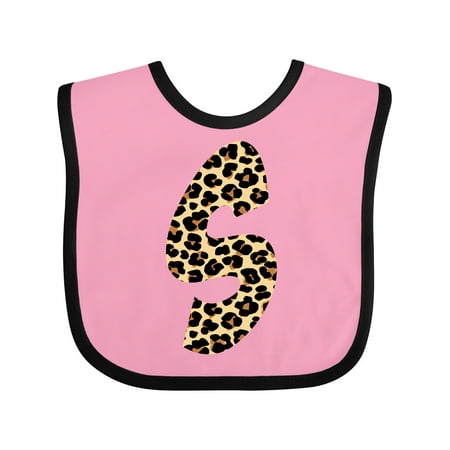 Inktastic Leopard Print Letter S Gift Baby Boy or Baby Girl Bib
