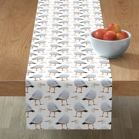 Cotton Sateen Table Runner 108 - Watercolor Seagulls White Birds Pelican Coastal Beach Nautical Print Custom Table Linens by Spoonflower
Cotton Sateen Table Runner 108 - Watercolor Seagulls White Birds Pelican Coastal Beach Nautical Print Custom Table Linens by Spoonflower
