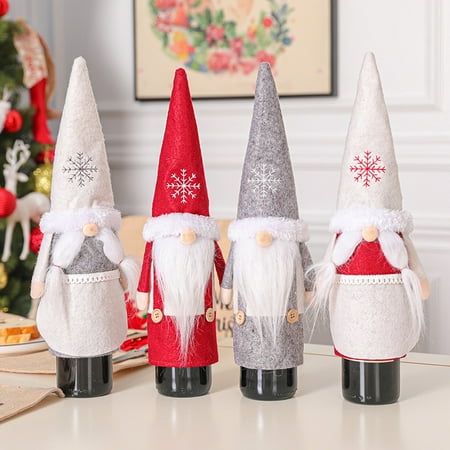 Christmas Santa Gnome Wine Champagne Bottle Cover Bag Party Dinner Holiday Decor Black Non-woven Fabric
Christmas Santa Gnome Wine Champagne Bottle Cover Bag Party Dinner Holiday Decor Black Non-woven Fabric