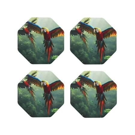 Honeii Flying Parrots In Jungle Print Leather Coaster Set of 4 Ideal for Safeguarding Your Furniture from Drinks Spills and Effortless Cleanup-Octagon
Honeii Flying Parrots In Jungle Print Leather Coaster Set of 4 Ideal for Safeguarding Your Furniture from Drinks Spills and Effortless Cleanup-Octagon